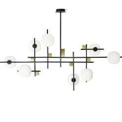 Miloox lampadario moderno lingotto nero oro