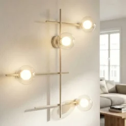 Miloox mikado cipria applique da parete moderna braccio orientabile