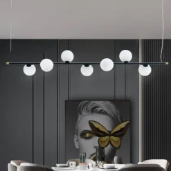 Miloox pomi sforzin lampadario moderno nero per soggiorno