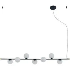 Miloox pomi sforzin lampadario moderno nero per soggiorno