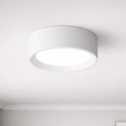 Mini plafoniera linea light tara bianca rotonda led 8w 3000k