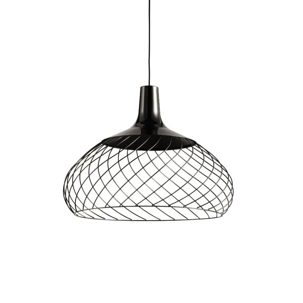 Mongolfier stilnovo lampadario da cucina nero led 3000k dimmerabile