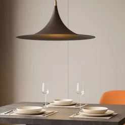 Morgana linea light lampadario tavolo da pranzo marrone e27