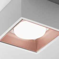 Nasso sforzin plafoniera moderna di gesso quadrata bianco rame