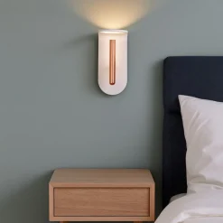 2nights stilnovo applique bianco rame per camera da letto