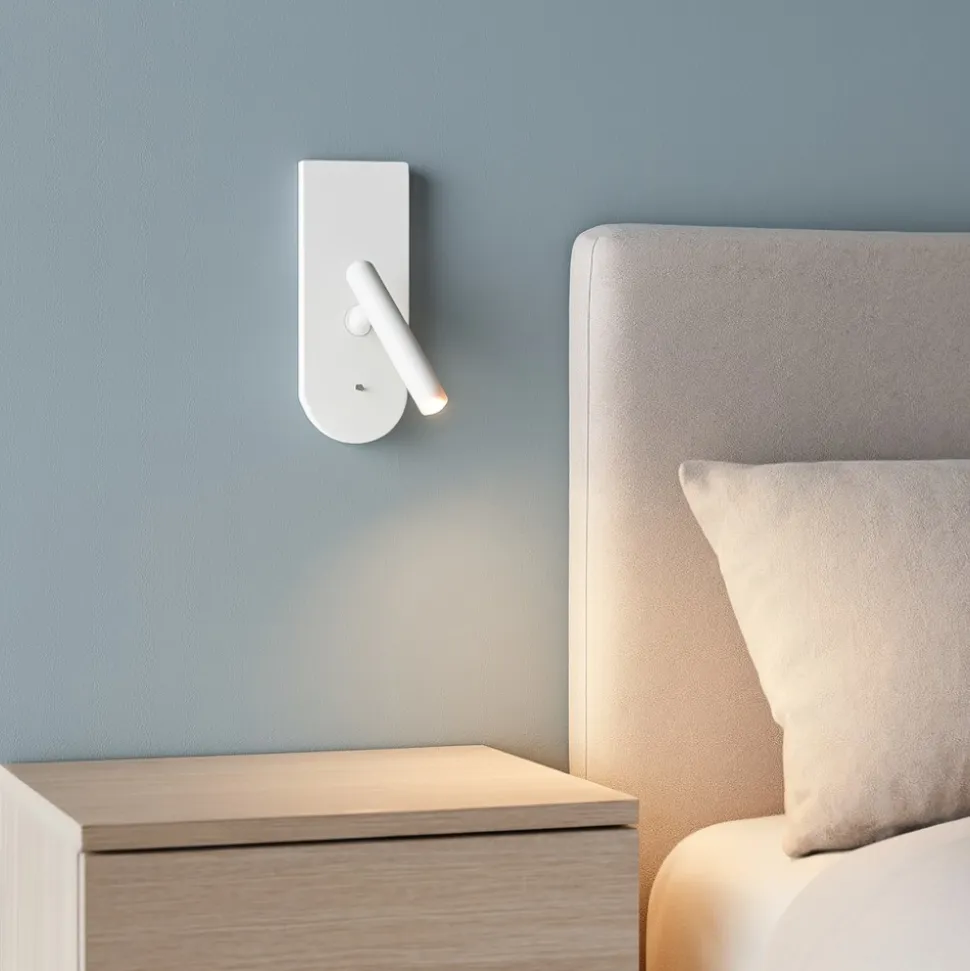 1night stilnovo applique comodini camera da letto bianca orientabile da lettura