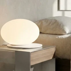 Ninfea tl1 lampada abat-jour ninfea ideal lux vetro bianco