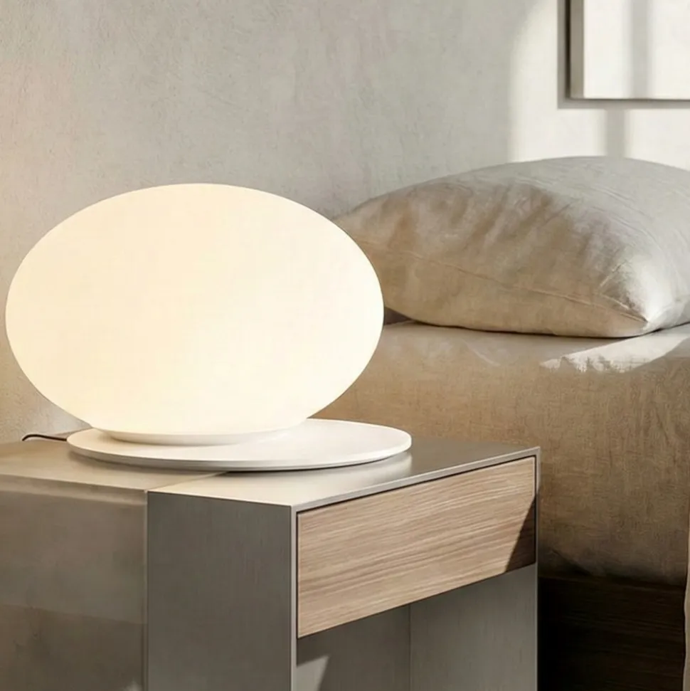Ninfea tl1 lampada abat-jour ninfea ideal lux vetro bianco