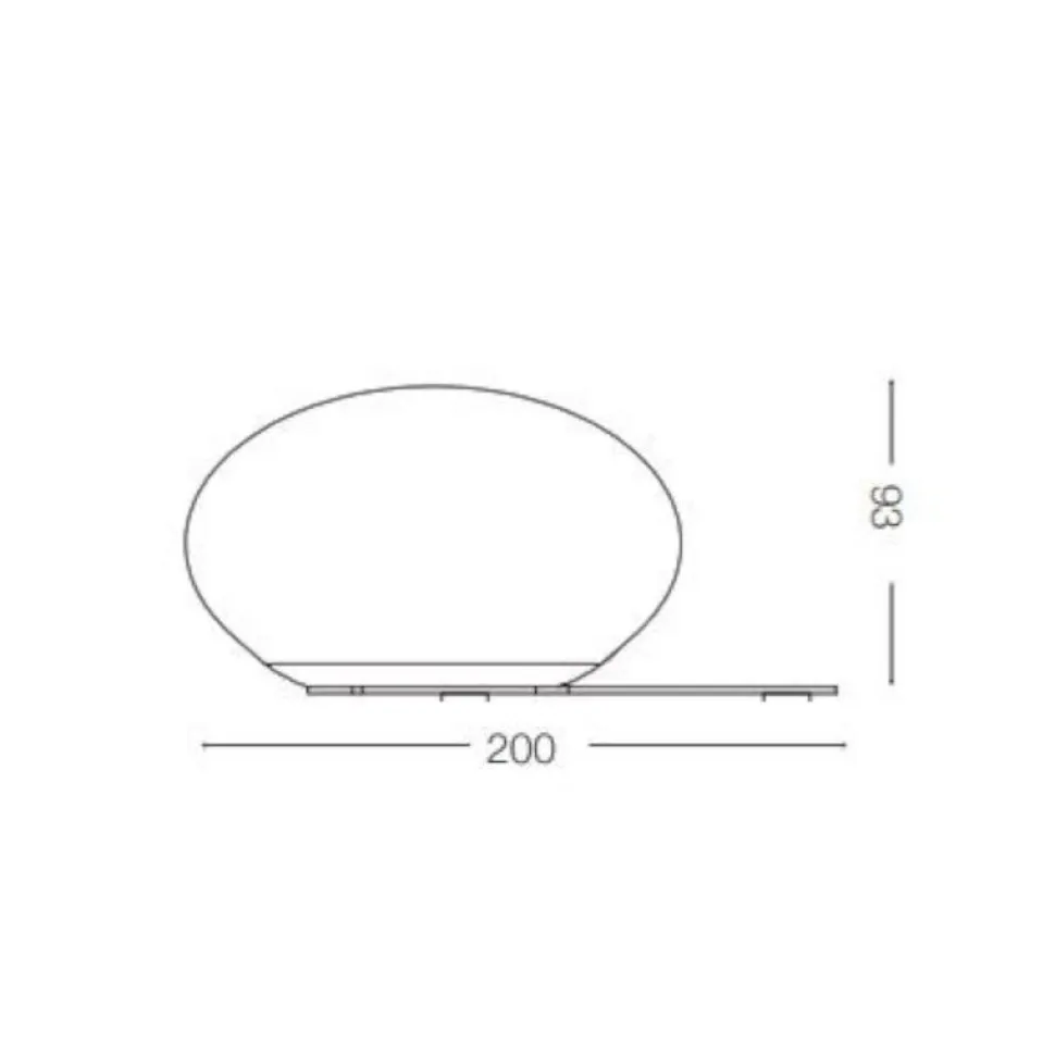 Ninfea tl1 lampada abat-jour ninfea ideal lux vetro bianco