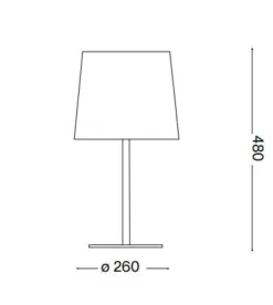 Nordik tl1 ideal lux lampada da tavolo nero e oro paralume tessuto
