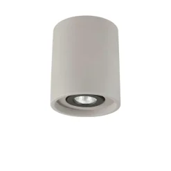Oak pl1 round ideal lux faretto cilindrico grigio cemento