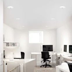 Off fi 42w 3000k ideal lux faretto led incasso per salotto bianco tondo