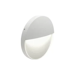 Ondaluce free round segnapasso a parete bianco per esterno led 4000k ip54