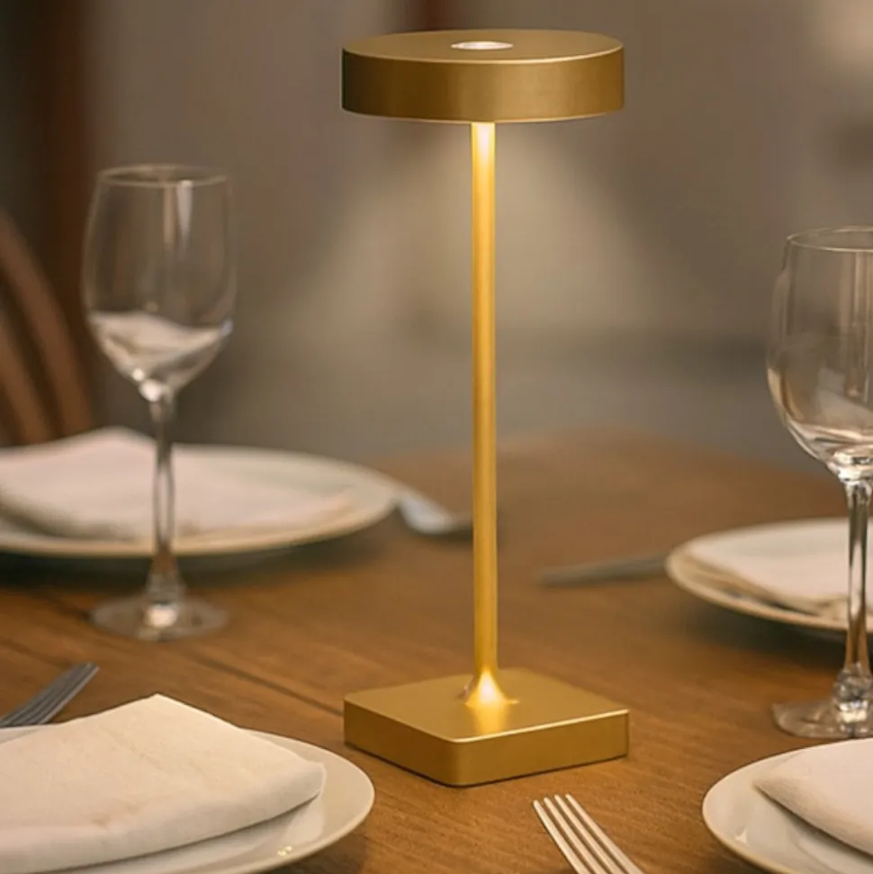 Ondaluce lampada da tavolo senza fili oro portatile