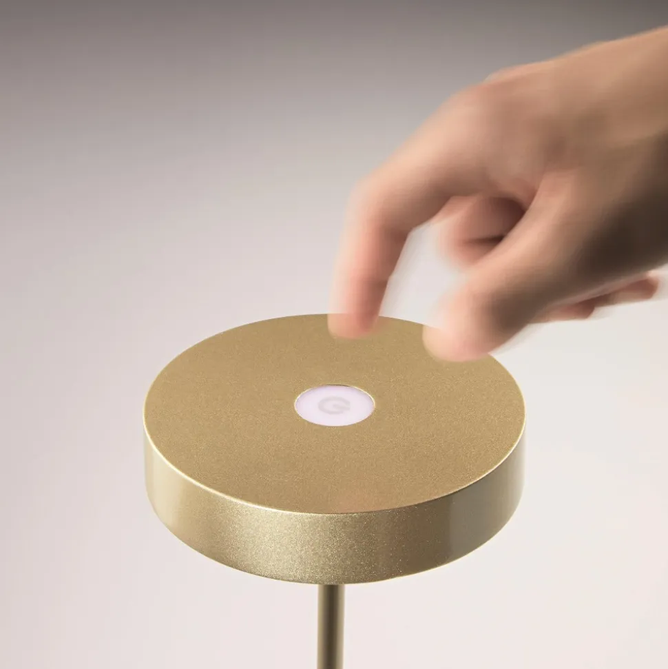 Ondaluce lampada da tavolo senza fili oro portatile