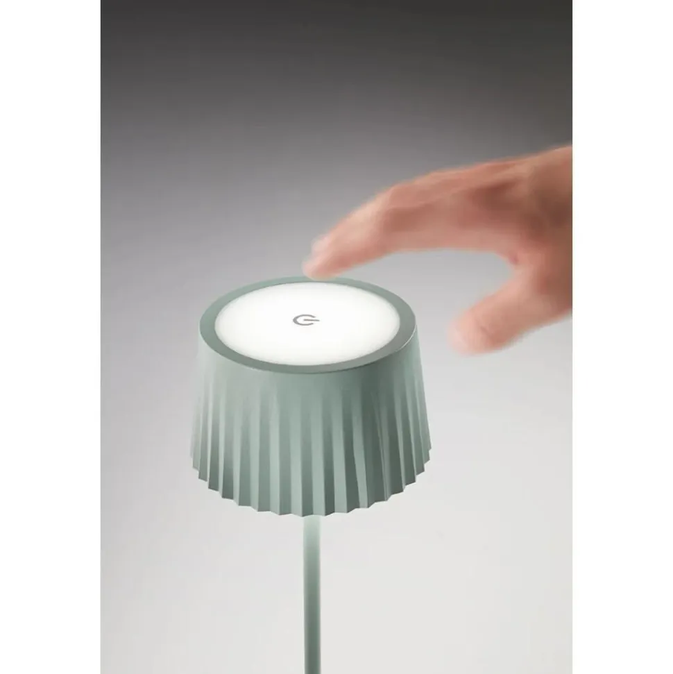 Ondaluce lt macao lampada da tavolo salvia touch dimmer led 3000k