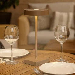 Ondaluce lt tap lampada da tavolino per esterno corten senza fili