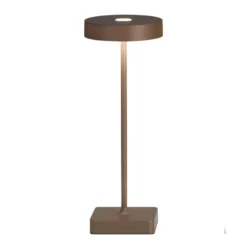 Ondaluce lt tap lampada da tavolino per esterno corten senza fili