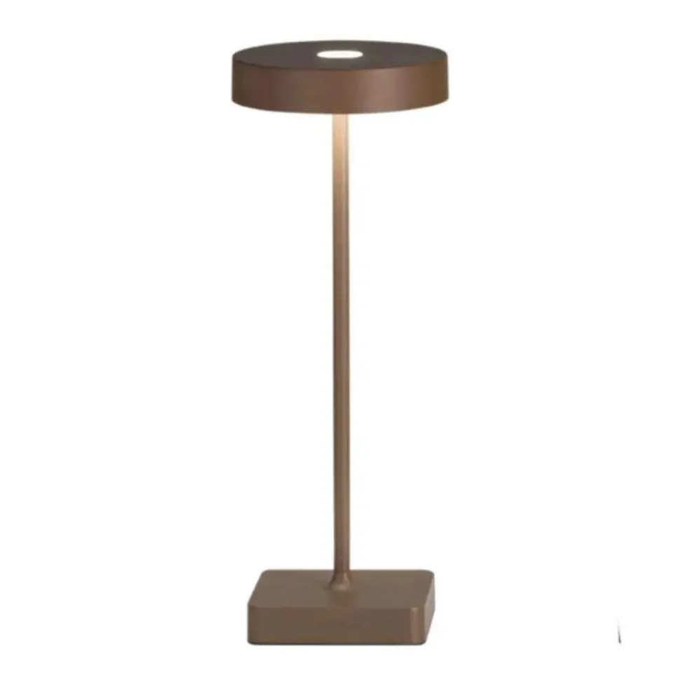 Ondaluce lt tap lampada da tavolino per esterno corten senza fili