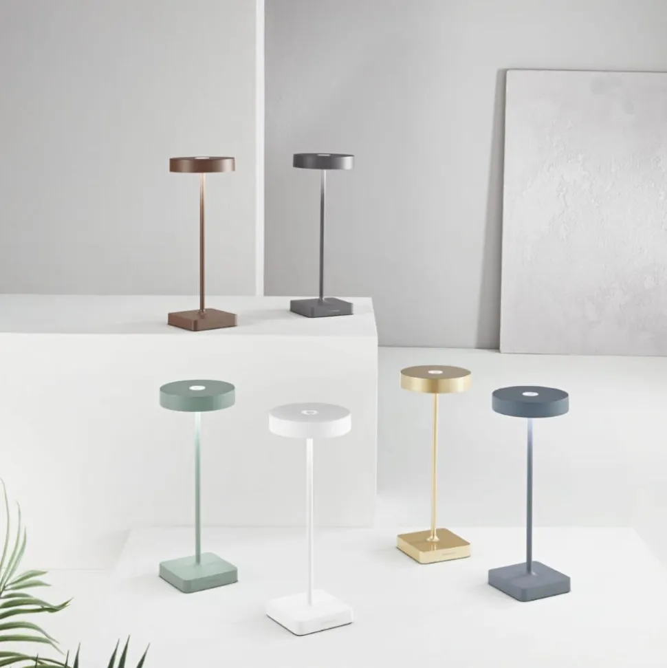 Ondaluce lt tap lampada da tavolo portatile blu led ip54