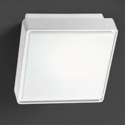 Ondaluce plafoniera da esterno 30cm quadrata bianca