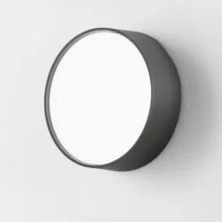 Ondaluce plafoniera da esterno patio rotonda antracite led 10w 3000k