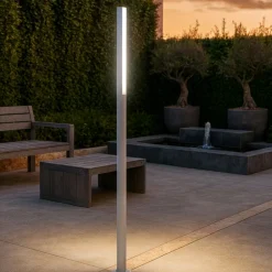 Ondaluce pt tommy lampione da giardino bianco ip54 90cm led 4000k