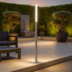 Ondaluce pt tommy lampione per esterno bianco 180cm led 4000k ip54
