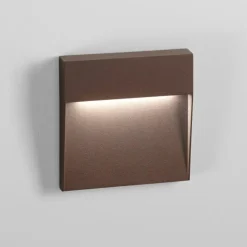 Ondaluce segnapasso led da parete per esterno corten led 3w 3000k ip54