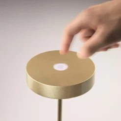 Ondaluce tap lampada da tavolino bianca senza fili ricarica usb led 3w 3000k