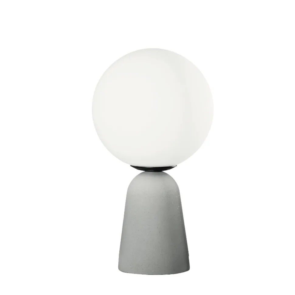 Ondaluce abat-jour rock lampada da comodino moderna cemento vetro bianco