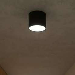 Ondaluce boiler faretto nero tondo led cct 3000k 4000k dimmerabile