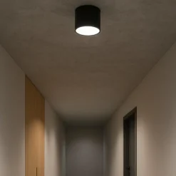 Ondaluce boiler faretto nero tondo led cct 3000k 4000k dimmerabile
