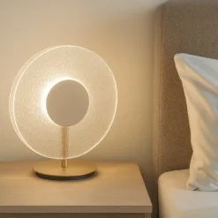 Ondaluce candy abat-jour da comodino camera da letto vetro led 3000k