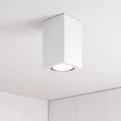 Ondaluce faretto da soffitto aloa bianco squadrato moderno