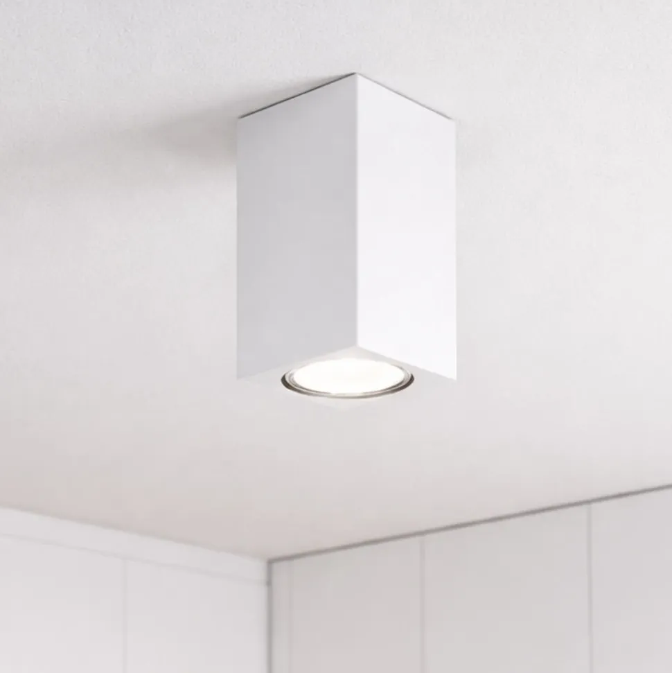 Ondaluce faretto da soffitto aloa bianco squadrato moderno