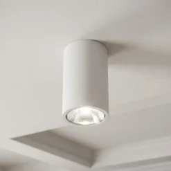 Ondaluce faretto led a soffitto filo bianco cilindro moderno