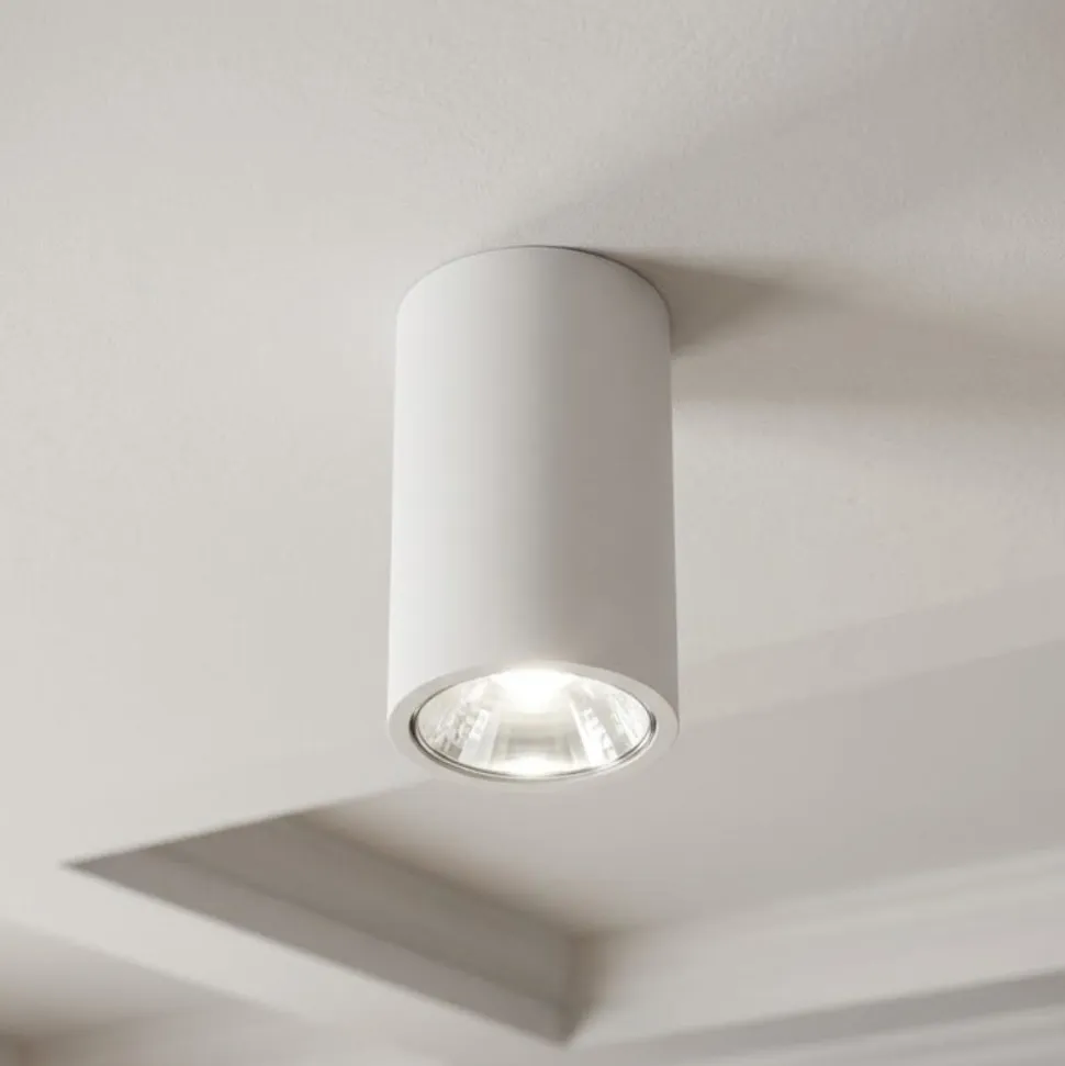 Ondaluce faretto led a soffitto filo bianco cilindro moderno
