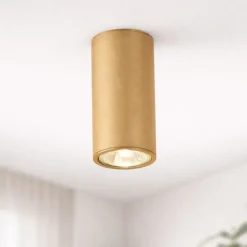 Ondaluce filo faretto led a soffitto moderno cilindro oro
