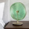 Ondaluce jokey lampada da comodino abat jour vetro verde led 3000k