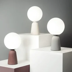 Ondaluce lampada cemento bianco moderna per camera da letto