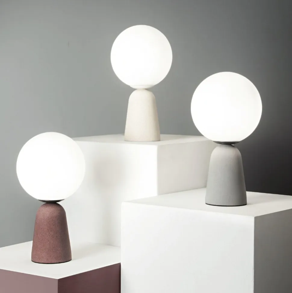 Ondaluce lampada cemento bianco moderna per camera da letto
