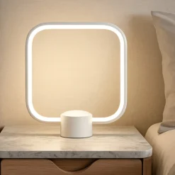 Ondaluce lt alfa abat-jour da comodino bianco led design moderna