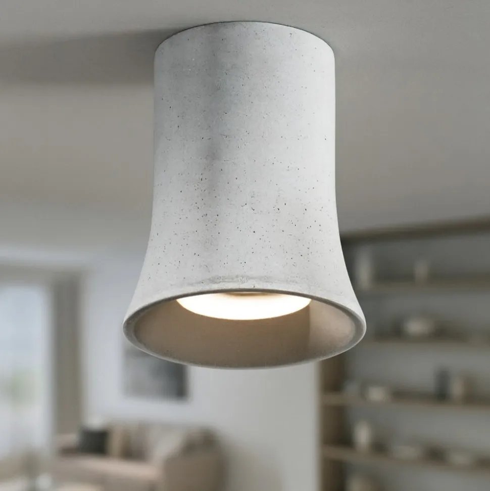 Ondaluce pl rock faretto da soffitto in cemento grigio