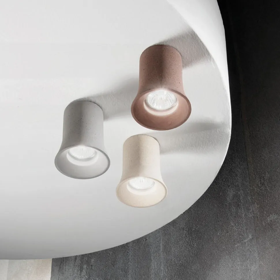 Ondaluce pl rock faretto da soffitto in cemento grigio