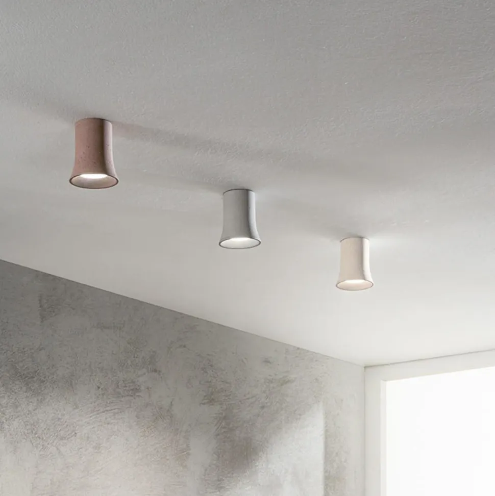 Ondaluce pl rock faretto da soffitto in cemento grigio