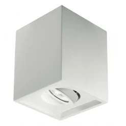 Ondaluce pl sirta faretto in gesso quadrato orientabile bianco