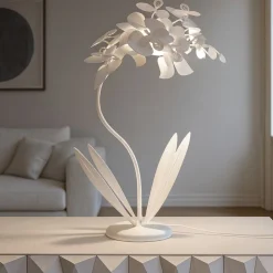 Orchidea lampada da tavolo bianca design moderna