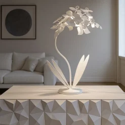 Orchidea lampada da tavolo bianca design moderna
