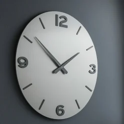 Orologio rotondo da parete moderno smarty legno colore alluminio